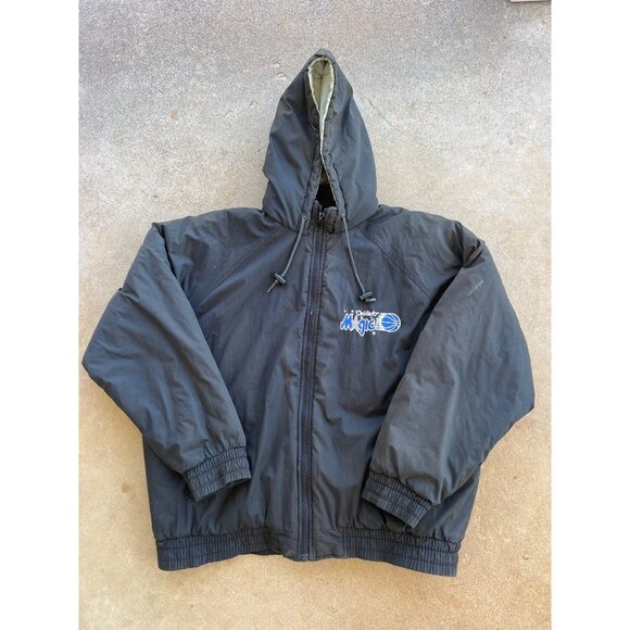 Vintage Orlando Magic NBA Hooded Jacket XG/Xl Black Fans Gear - Picture 1 of 6